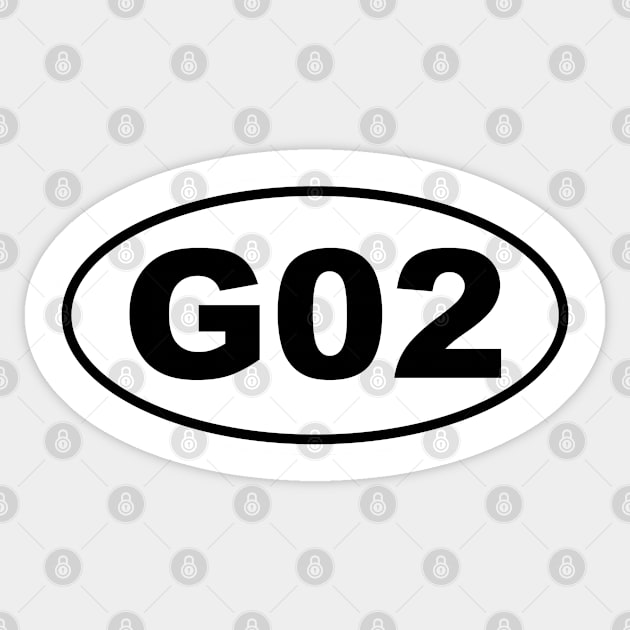 G02 Chassis Code Marathon Style Sticker by NickShirrell